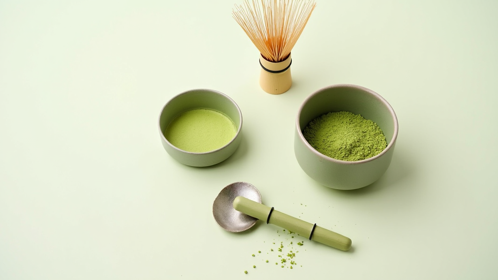 Bamboo whisk and bowl with frothy matcha - Matcha Unveiled Beyond The Green Buzz